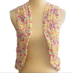 Vintage Hand Crocheted Open Vest